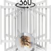 LZRS Wood Pet Gate Freestanding Foldable for Small Dogs-4