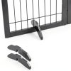 PAWLAND Dog Gate Freestanding Wooden Pet Playpen Door-8