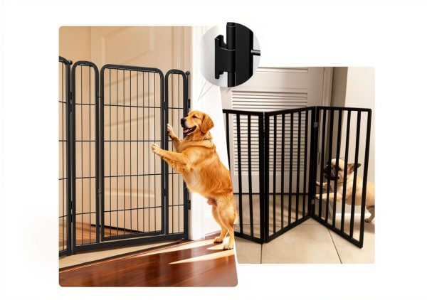FXW Full Metal Dog Gate Adjustable Indoor Pet Barrier-2