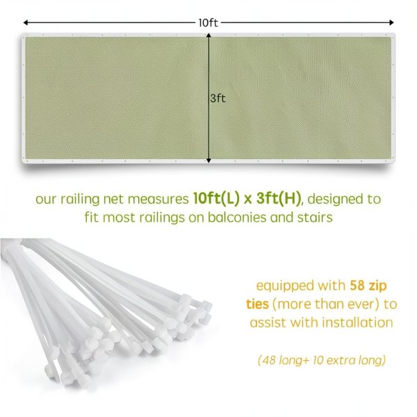 Minne Baby Safety Net Polyester Childproof Stair Railing-3