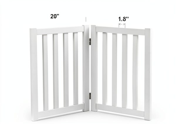 LZRS Wood Pet Gate Freestanding Foldable for Small Dogs-2