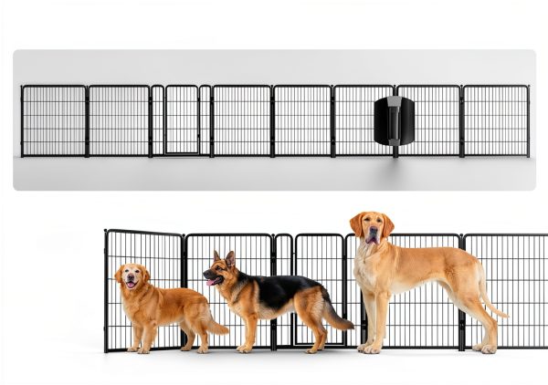 FXW Full Metal Dog Gate Adjustable Indoor Pet Barrier-5