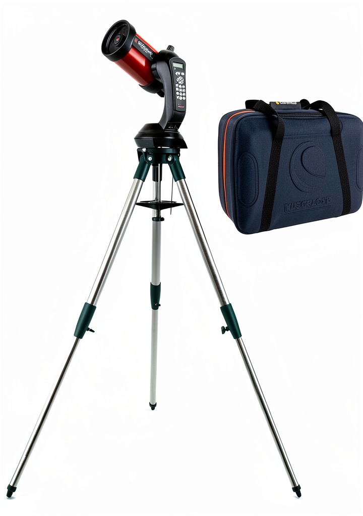 Installing Celestron NexStar 4SE Maksutov telescope on a wooden desk