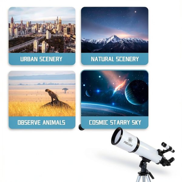 Catadioptric Telescope 80mm 600mm AZ Mount by HEXEUM Wireless Remote-6