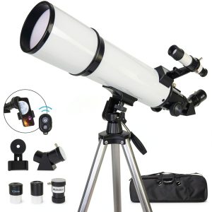 Catadioptric Telescope 80mm 600mm AZ Mount by HEXEUM Wireless Remote-0