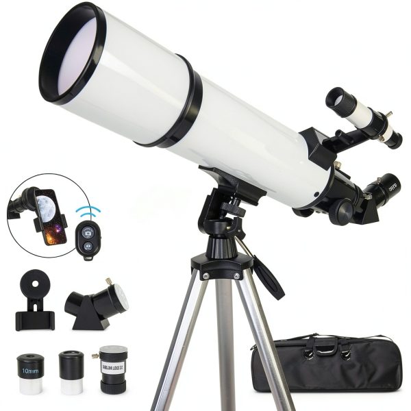 Catadioptric Telescope 80mm 600mm AZ Mount by HEXEUM Wireless Remote-0